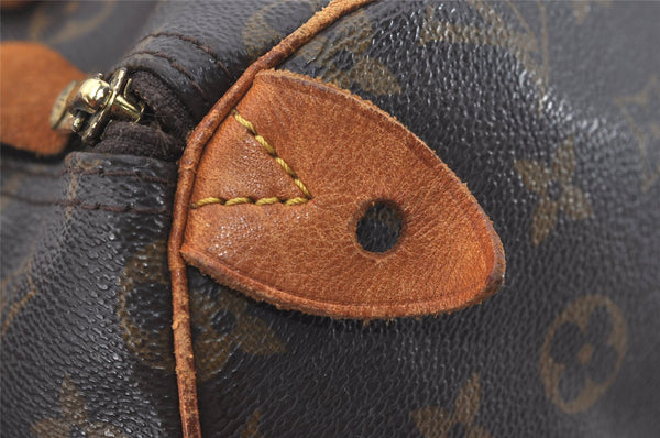 Authentic Louis Vuitton Monogram Speedy 30 Hand Boston Bag M41526 LV 1237I
