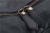 Authentic BURBERRY Vintage Leather Shoulder Tote Bag Black 1238D