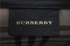 Authentic BURBERRY Vintage Leather Shoulder Tote Bag Black 1238D