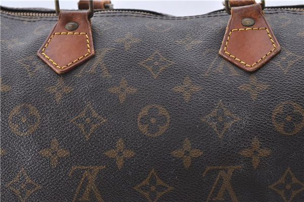 Authentic Louis Vuitton Monogram Speedy 30 Hand Bag M41526 LV 1239D