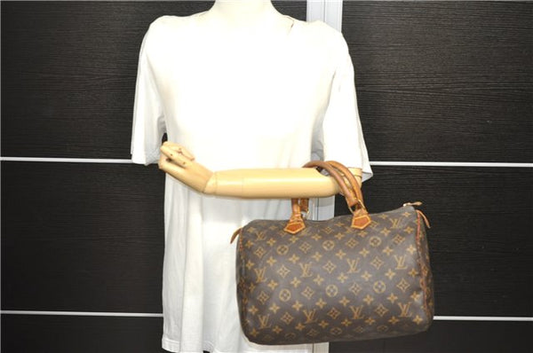 Authentic Louis Vuitton Monogram Speedy 30 Hand Bag M41526 LV 1239D