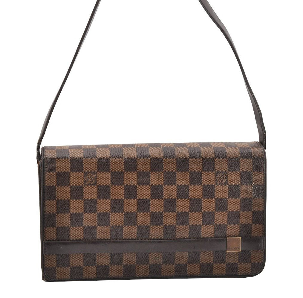 Authentic Louis Vuitton Damier Tribeca Long Shoulder Hand Bag N51160 LV 1239I