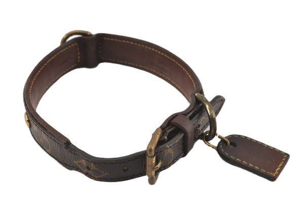 Authentic Louis Vuitton Monogram Collar Baxter MM Dog Collar M58071 LV 1240G