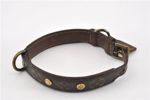 Authentic Louis Vuitton Monogram Collar Baxter MM Dog Collar M58071 LV 1240G