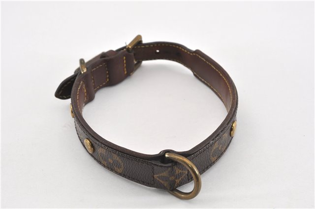 Authentic Louis Vuitton Monogram Collar Baxter MM Dog Collar M58071 LV 1240G