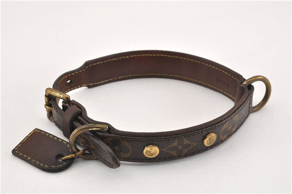 Authentic Louis Vuitton Monogram Collar Baxter MM Dog Collar M58071 LV 1240G