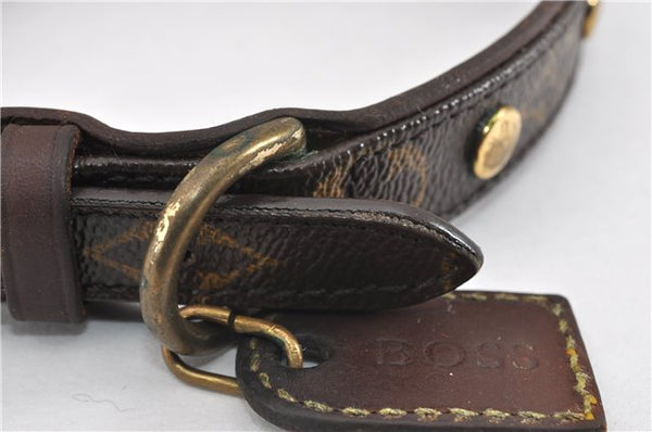 Authentic Louis Vuitton Monogram Collar Baxter MM Dog Collar M58071 LV 1240G