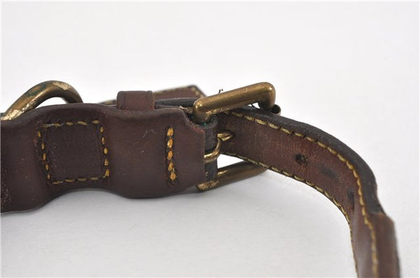 Authentic Louis Vuitton Monogram Collar Baxter MM Dog Collar M58071 LV 1240G