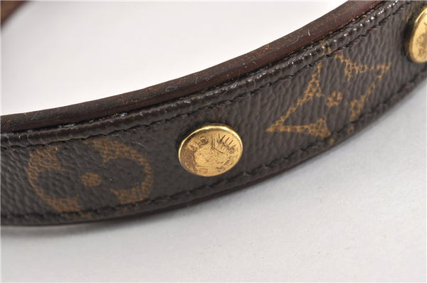 Authentic Louis Vuitton Monogram Collar Baxter MM Dog Collar M58071 LV 1240G