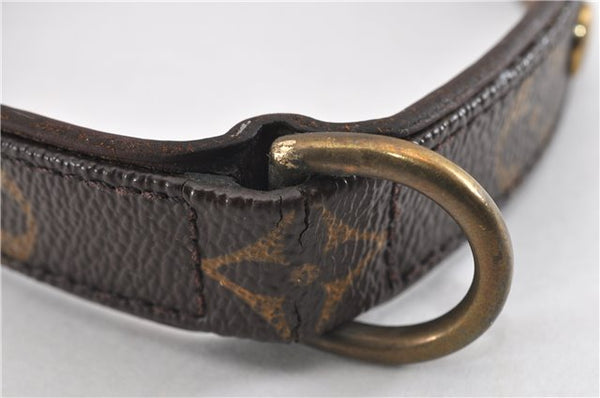 Authentic Louis Vuitton Monogram Collar Baxter MM Dog Collar M58071 LV 1240G