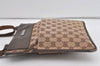 Authentic GUCCI Shoulder Cross Body Bag GG Canvas Leather 27639 Brown 1240I
