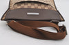 Authentic GUCCI Shoulder Cross Body Bag GG Canvas Leather 27639 Brown 1240I