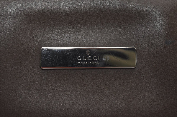 Authentic GUCCI Shoulder Cross Body Bag GG Canvas Leather 27639 Brown 1240I