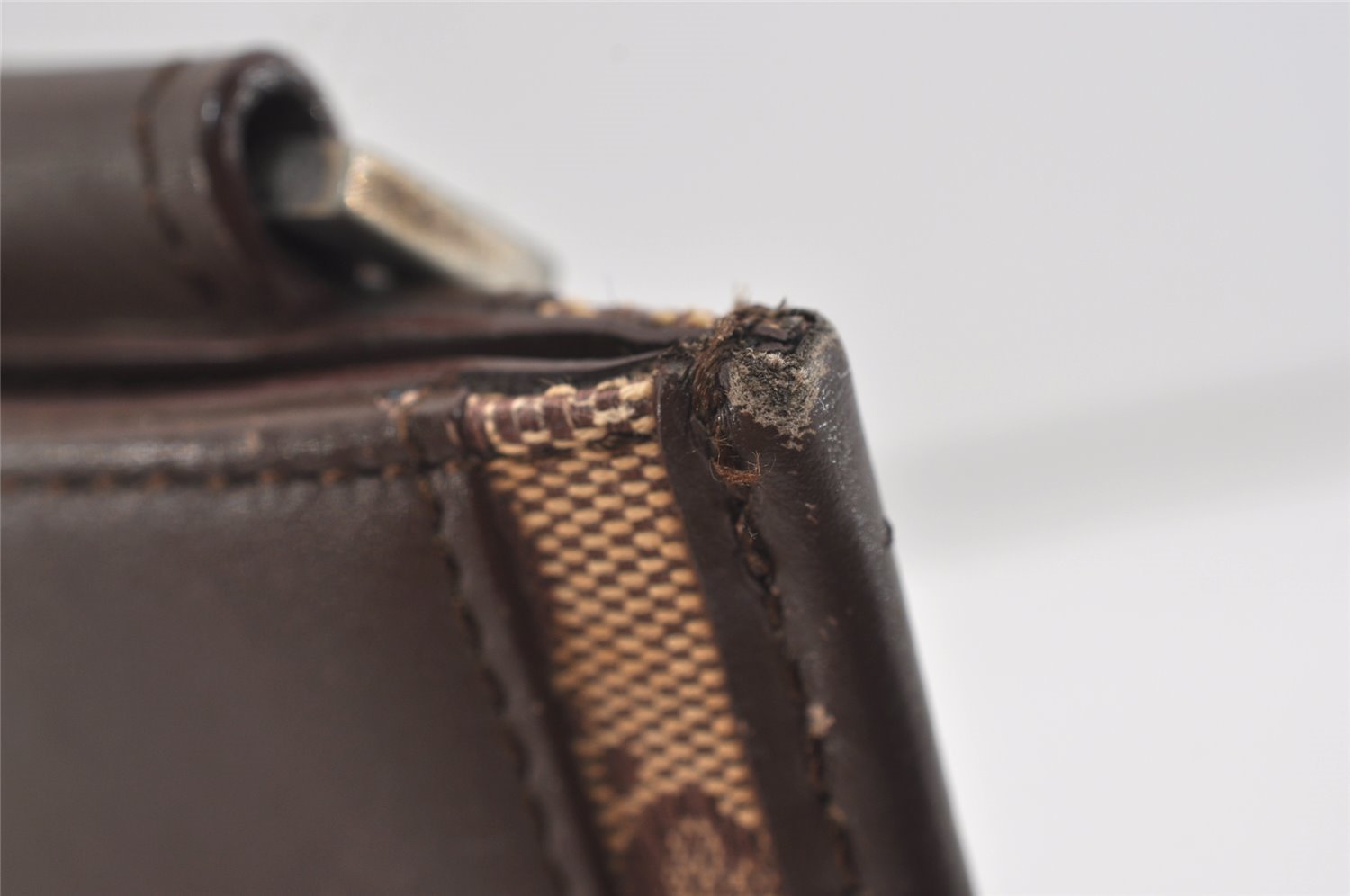 Authentic GUCCI Shoulder Cross Body Bag GG Canvas Leather 27639 Brown 1240I