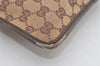 Authentic GUCCI Shoulder Cross Body Bag GG Canvas Leather 27639 Brown 1240I