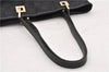 Authentic GUCCI Shoulder Hand Tote Bag GG Canvas Leather 0021099 Black 1241G