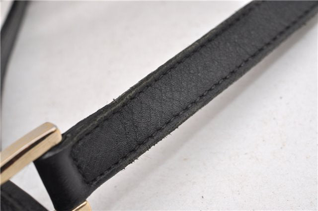 Authentic GUCCI Shoulder Hand Tote Bag GG Canvas Leather 0021099 Black 1241G