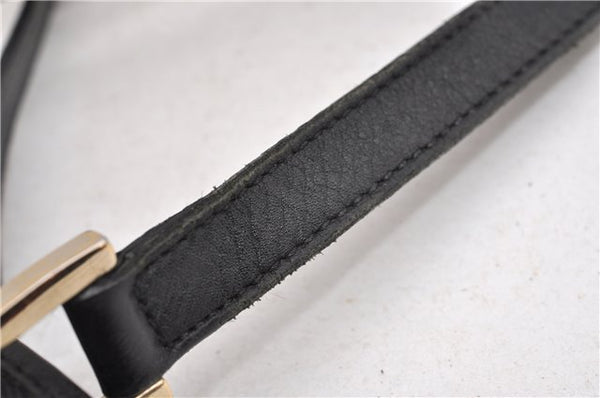 Authentic GUCCI Shoulder Hand Tote Bag GG Canvas Leather 0021099 Black 1241G