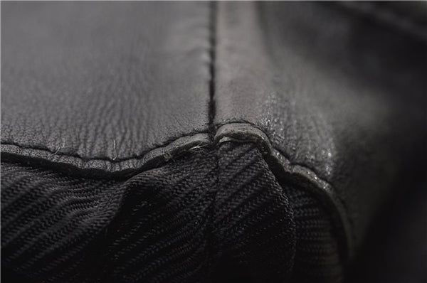 Authentic GUCCI Shoulder Hand Tote Bag GG Canvas Leather 0021099 Black 1241G