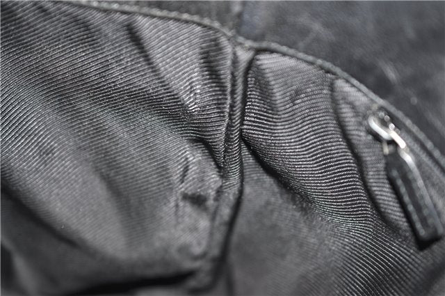 Authentic GUCCI Shoulder Hand Tote Bag GG Canvas Leather 0021099 Black 1241G