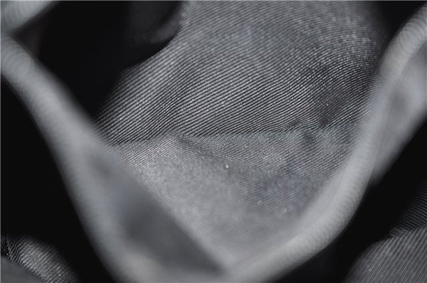 Authentic GUCCI Shoulder Hand Tote Bag GG Canvas Leather 0021099 Black 1241G