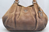 Authentic PRADA Vintage Leather Shoulder Tote Bag Brown 1241I