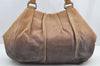 Authentic PRADA Vintage Leather Shoulder Tote Bag Brown 1241I