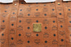 Authentic MCM Visetos Leather Vintage Shoulder Tote Bag Brown  1243G