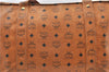 Authentic MCM Visetos Leather Vintage Shoulder Tote Bag Brown  1243G