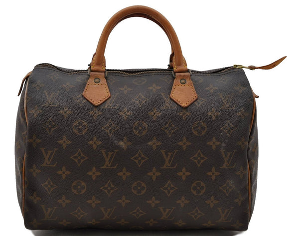 Authentic Louis Vuitton Monogram Speedy 30 Hand Bag Purse M41526 LV 1244D