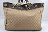 Authentic GUCCI Positano Shoulder Tote Bag GG Canvas Leather 153033 Beige 1244G