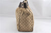 Authentic GUCCI Positano Shoulder Tote Bag GG Canvas Leather 153033 Beige 1244G
