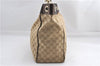 Authentic GUCCI Positano Shoulder Tote Bag GG Canvas Leather 153033 Beige 1244G