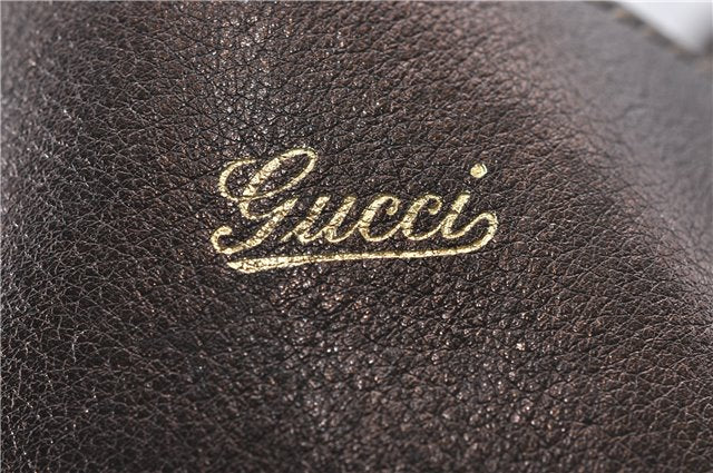 Authentic GUCCI Positano Shoulder Tote Bag GG Canvas Leather 153033 Beige 1244G