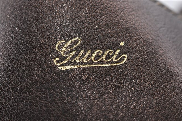 Authentic GUCCI Positano Shoulder Tote Bag GG Canvas Leather 153033 Beige 1244G