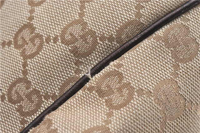 Authentic GUCCI Positano Shoulder Tote Bag GG Canvas Leather 153033 Beige 1244G
