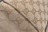 Authentic GUCCI Positano Shoulder Tote Bag GG Canvas Leather 153033 Beige 1244G