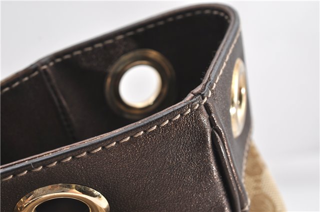 Authentic GUCCI Positano Shoulder Tote Bag GG Canvas Leather 153033 Beige 1244G