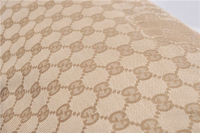 Authentic GUCCI Positano Shoulder Tote Bag GG Canvas Leather 153033 Beige 1244G