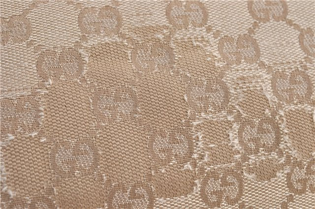 Authentic GUCCI Positano Shoulder Tote Bag GG Canvas Leather 153033 Beige 1244G