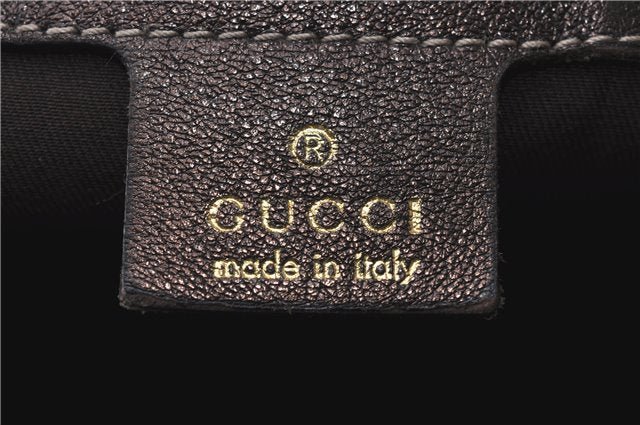 Authentic GUCCI Positano Shoulder Tote Bag GG Canvas Leather 153033 Beige 1244G