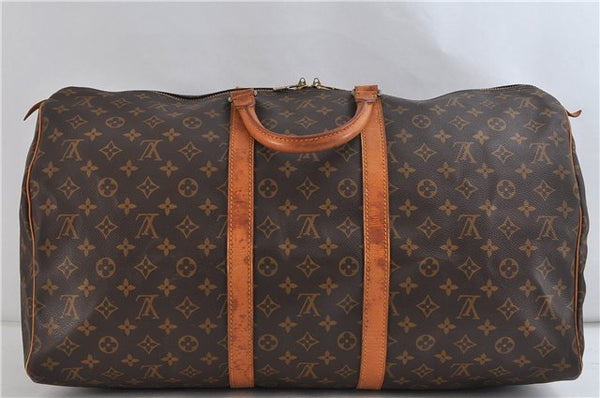 Authentic Louis Vuitton Monogram Keepall 55 Boston Bag M41424 LV 1245D