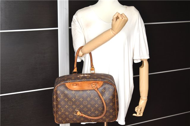 Authentic Louis Vuitton Monogram Deauville Hand Bag M47270 LV Junk 1245G