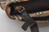 Authentic Burberrys Nova Check Shoulder Tote Bag Canvas Leather Beige 1245I