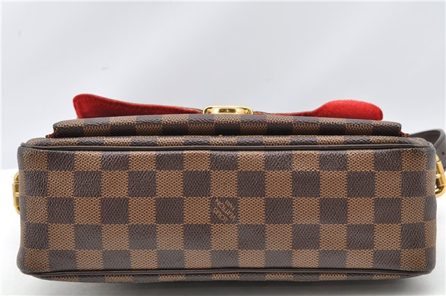 Authentic Louis Vuitton Damier Ravello GM Shoulder Cross Bag N60006 LV 1246G