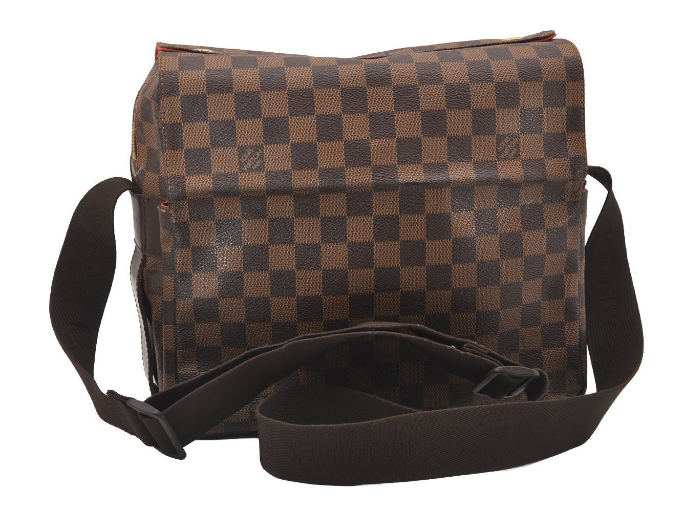 Authentic Louis Vuitton Damier Naviglio Shoulder Cross Body Bag N45255 LV 1246I