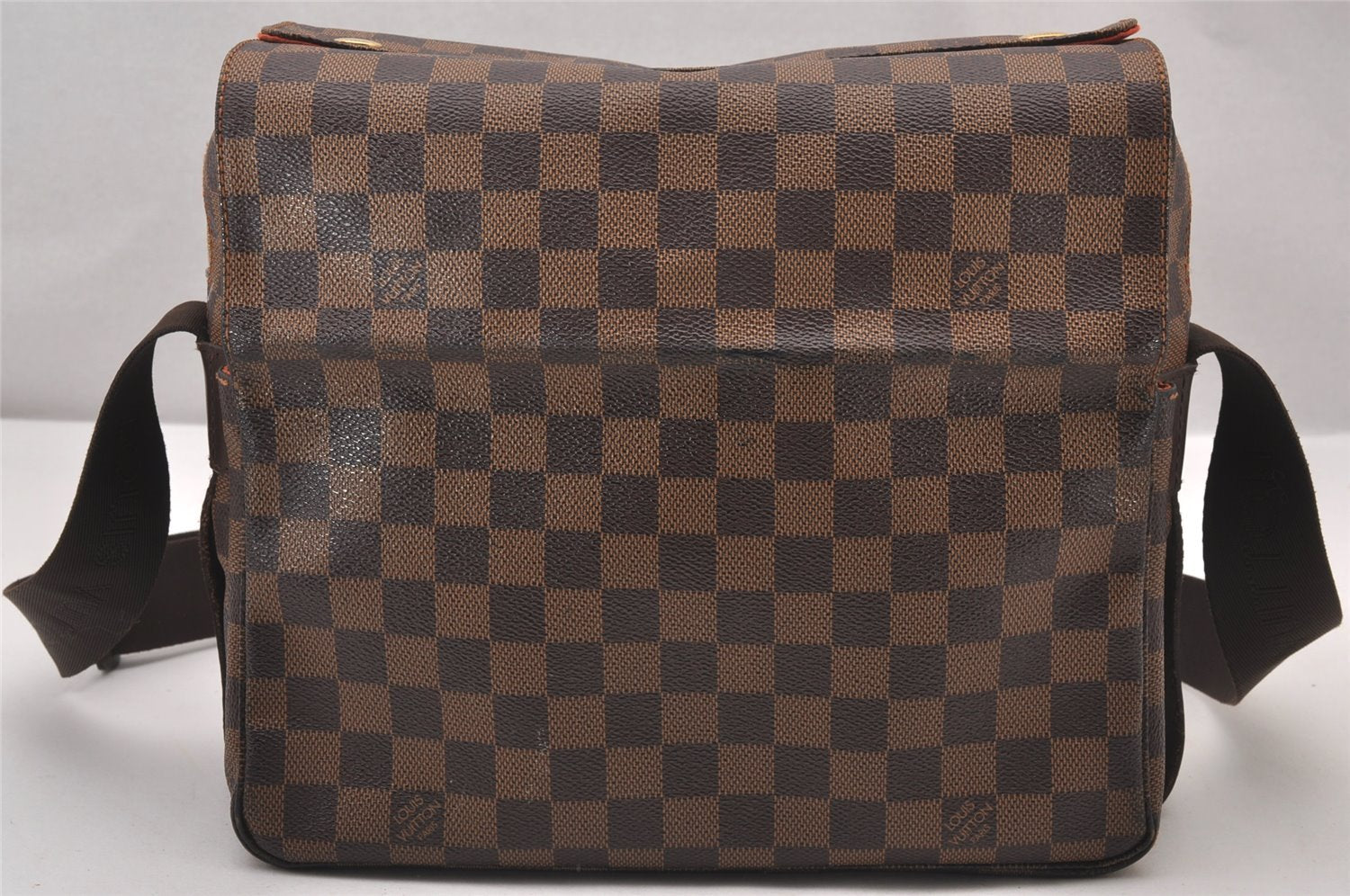 Authentic Louis Vuitton Damier Naviglio Shoulder Cross Body Bag N45255 LV 1246I