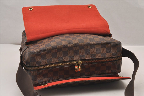 Authentic Louis Vuitton Damier Naviglio Shoulder Cross Body Bag N45255 LV 1246I