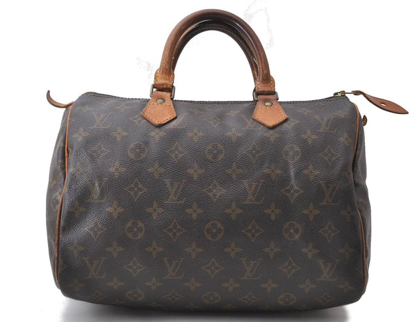 Authentic Louis Vuitton Monogram Speedy 30 Hand Bag M41526 LV 1247D