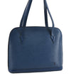 Authentic Louis Vuitton Epi Lussac Shoulder Tote Bag Blue M52285 LV 1248I